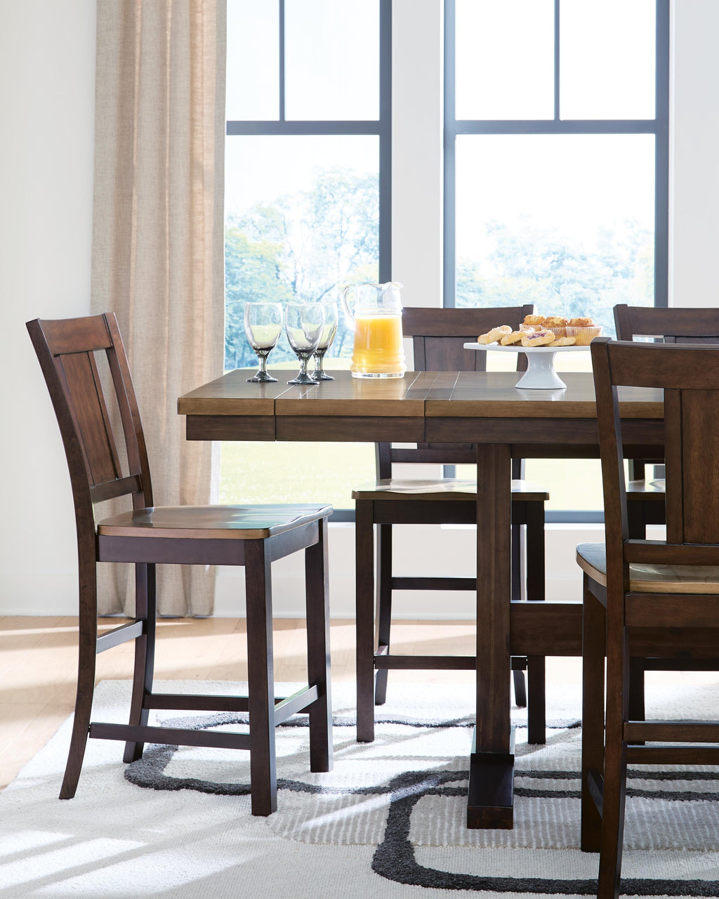 Rylandeen Counter Height Dining Table and Barstools