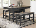 Tyler Creek Counter Height Dining Table and Barstools — Counter Table, 4 Barstools and Bench