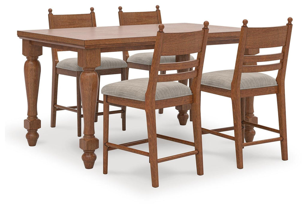 Greddinton Counter Height Dining Table and Barstools