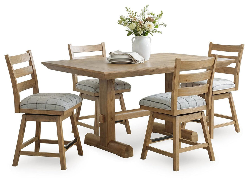 Ridgester Counter Height Dining Table and 4 Barstools (Set of 5)