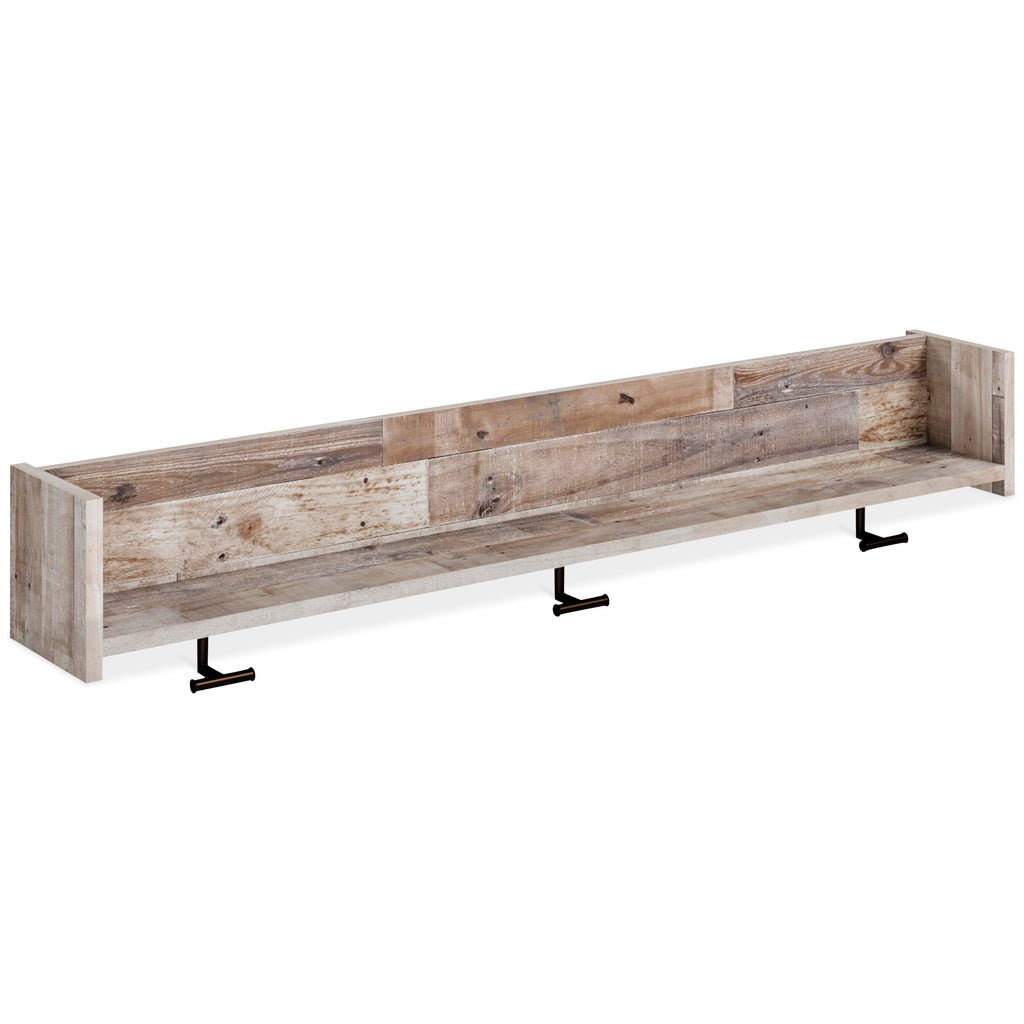 Neilsville Wall Mounted Coat Rack with Shelf (White)