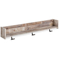Neilsville Wall Mounted Coat Rack with Shelf (White)
