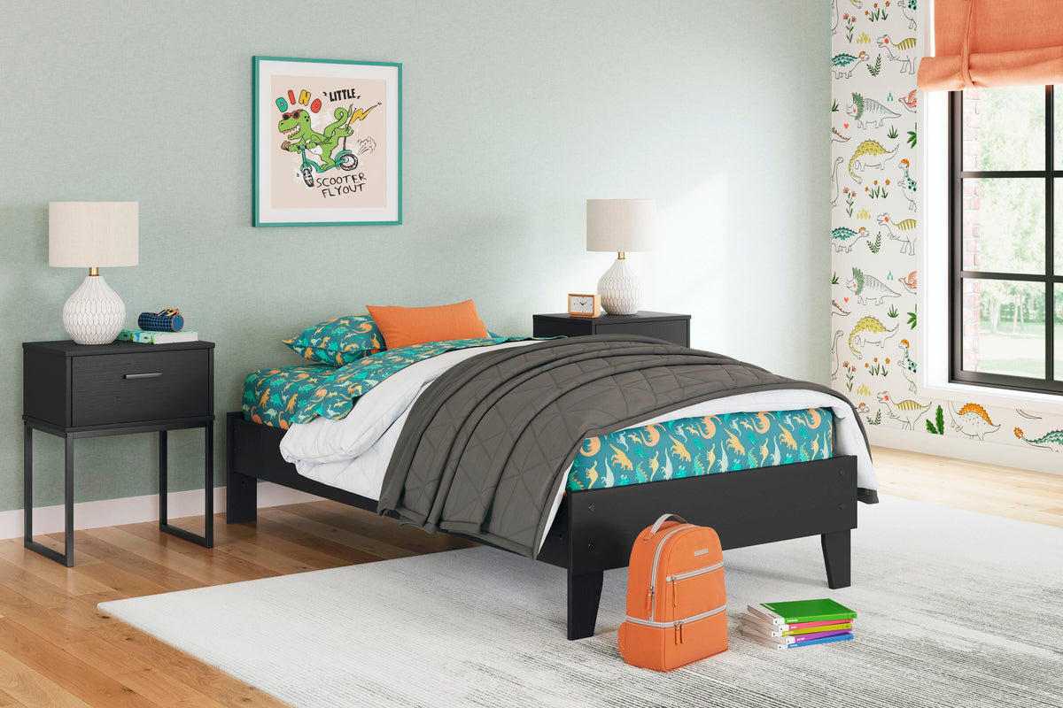 Socalle Platform Bed (Black/Gray)