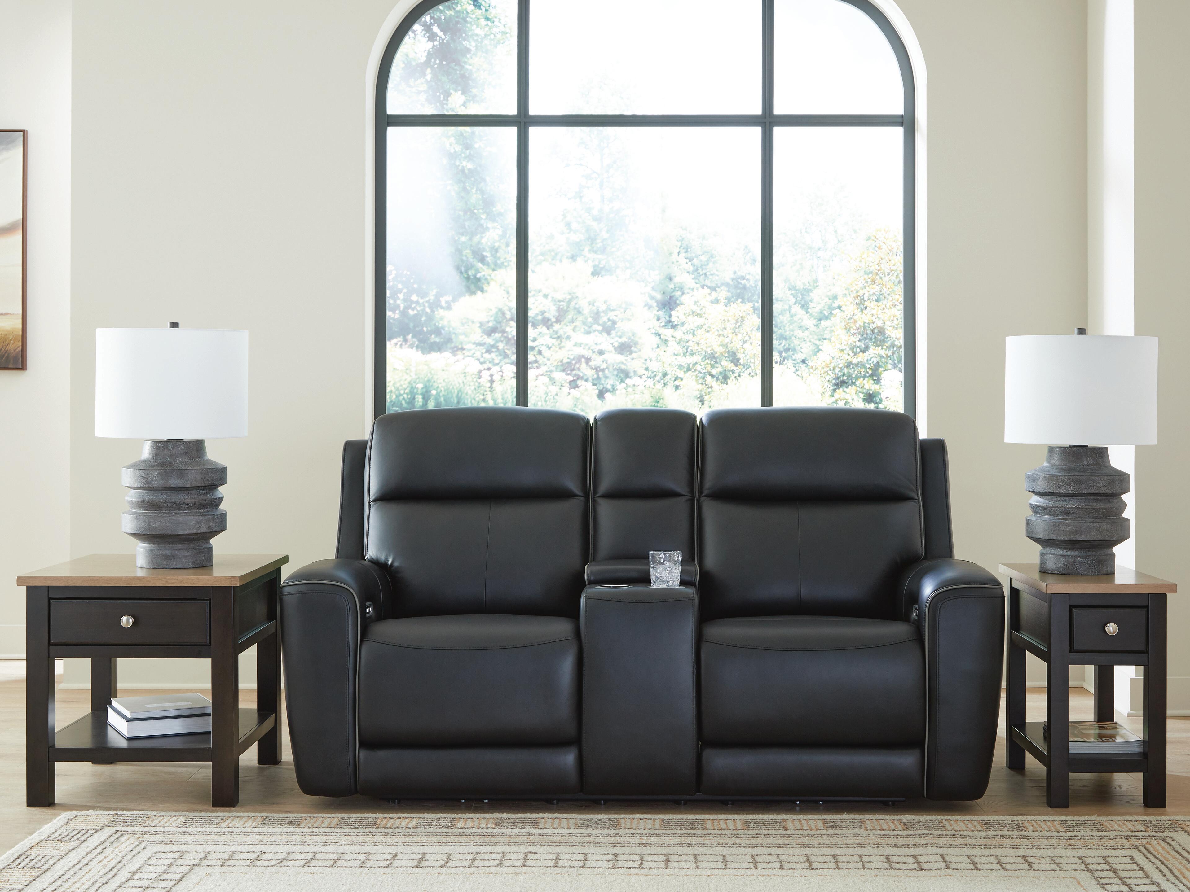 5Z-Comfort Power Reclining Loveseat with Console 2