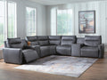 ModZ 7-Piece Power Reclining Sectional with Audio Consoles
