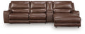 DeepWakes 4-Piece Reclining Sectional with Chaise and Storage Console