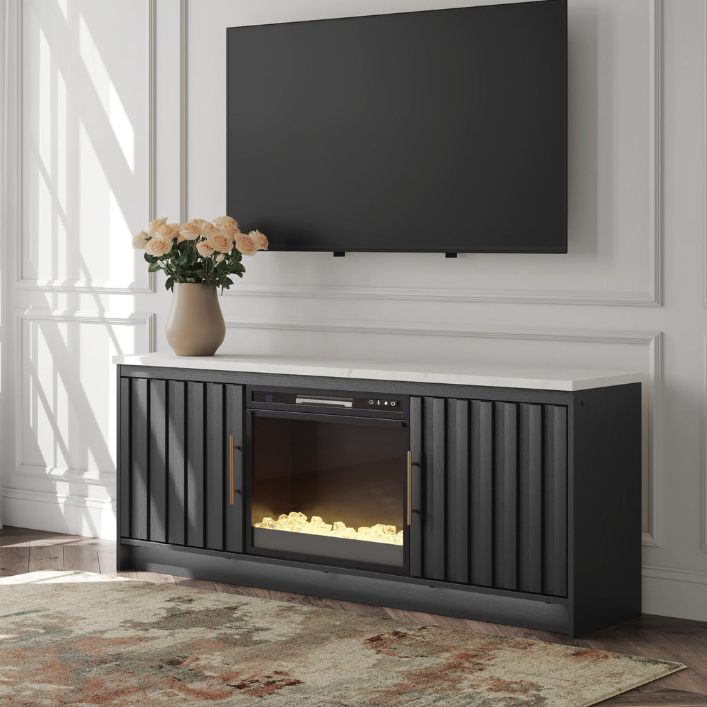 Cadmori 63" TV Stand with Electric Fireplace