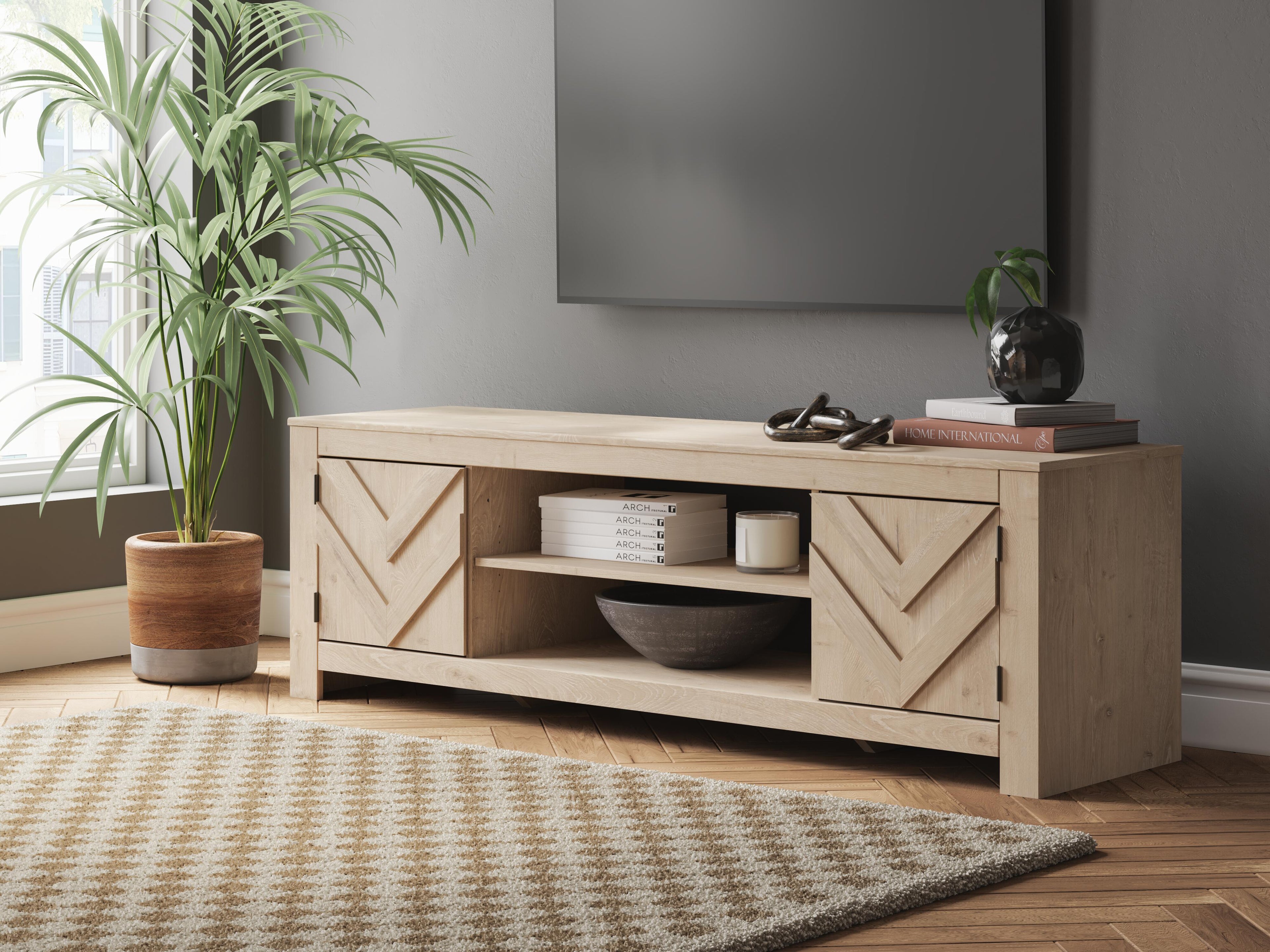 Cayboni 71" TV Stand (Brown/Beige)
