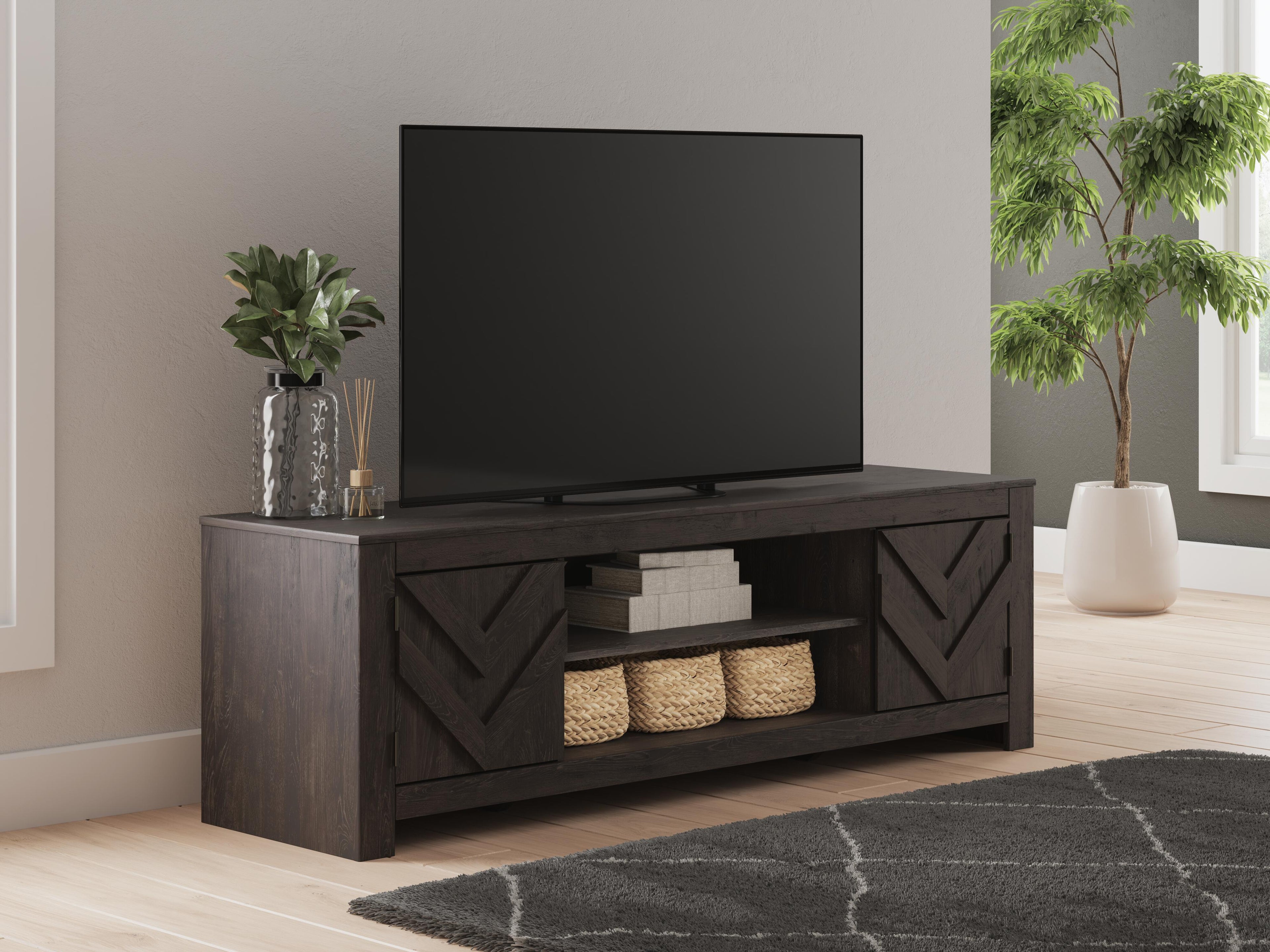 Cayboni 71" TV Stand (Black/Gray)