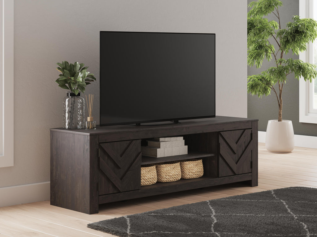 Cayboni 71" TV Stand (Black/Gray)