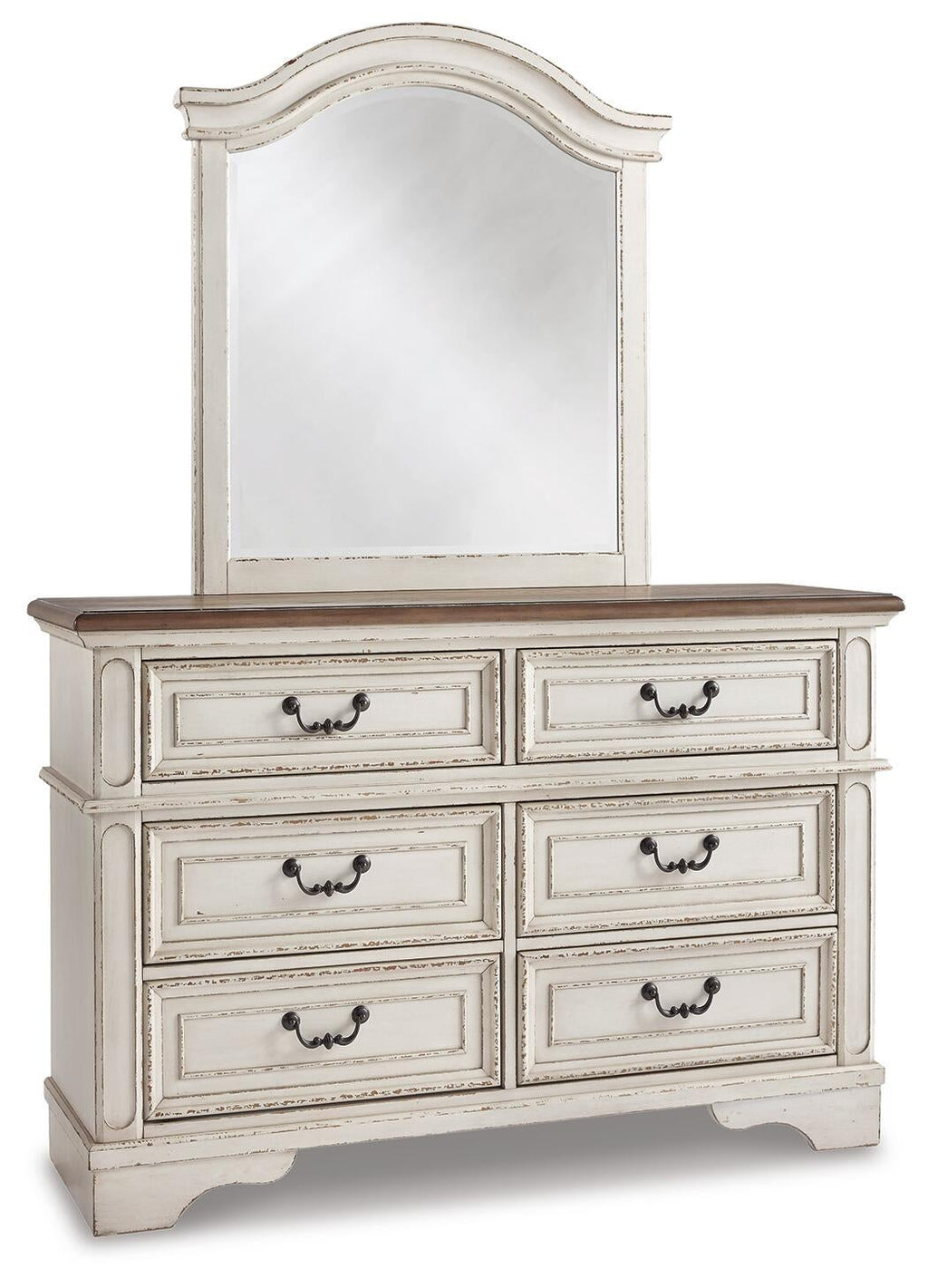Realyn Dresser and Mirror (White)