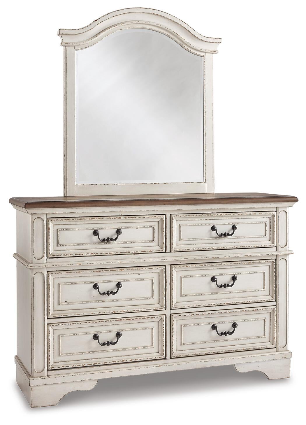 Realyn Dresser and Mirror (White)