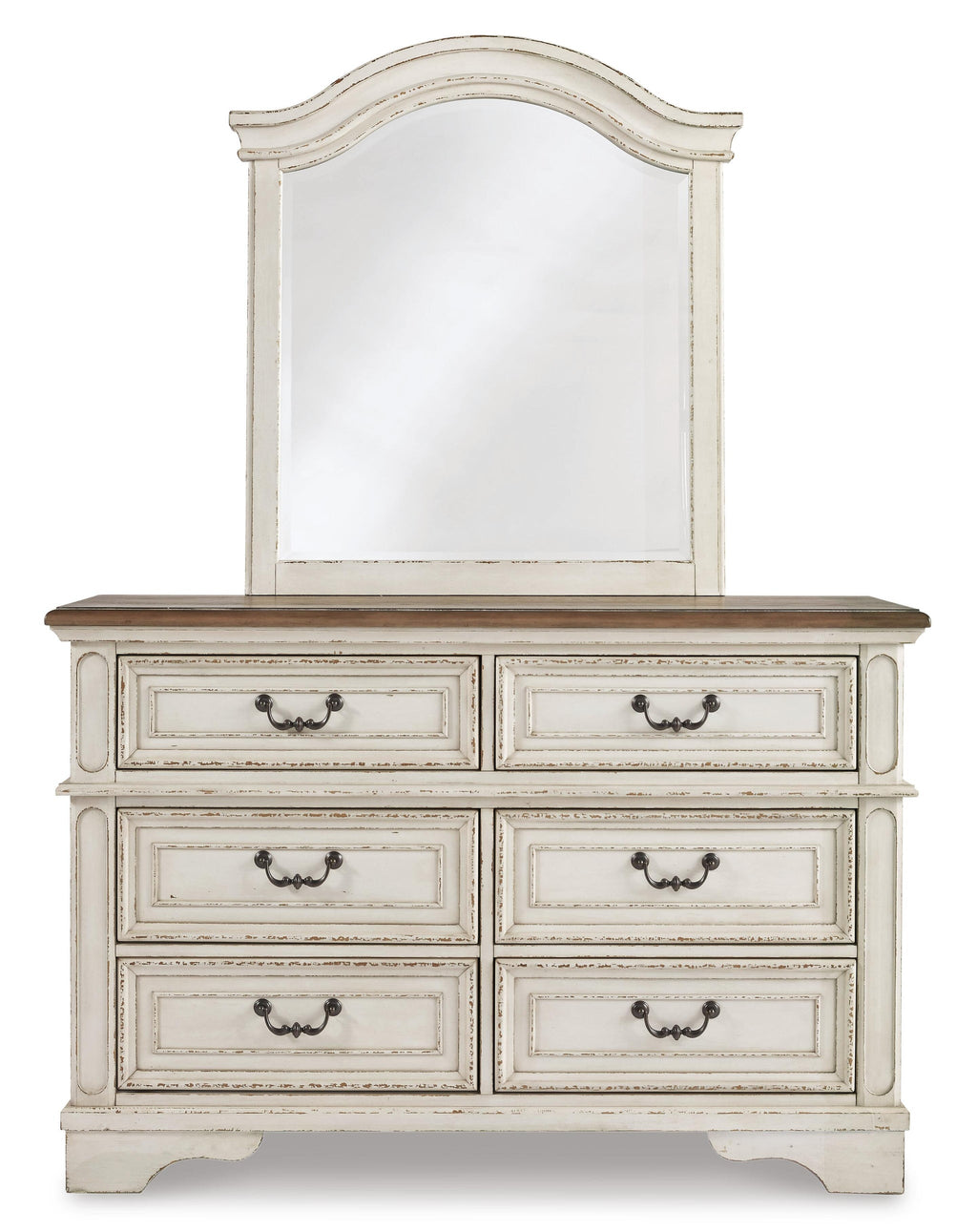 Realyn Dresser and Mirror (White)