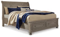 Lettner Sleigh Bed with 2 Storage Drawers