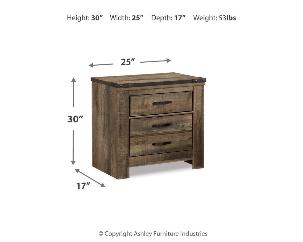 Trinell 2 Drawer Nightstand