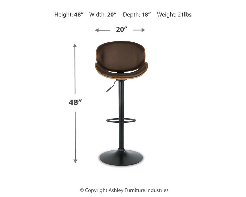 Bellatier Adjustable Height Bar Stool (Brown/Beige)