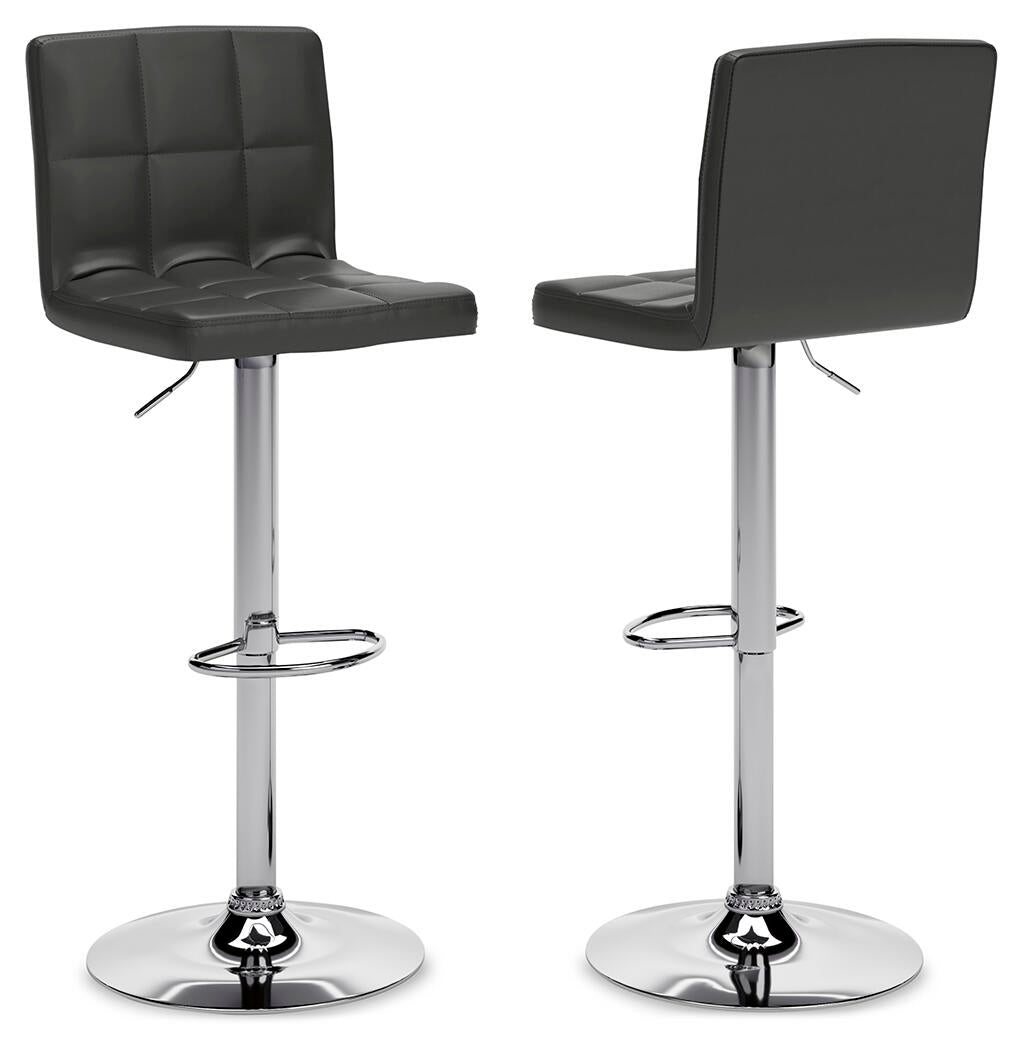 Bellatier Adjustable Height Bar Stool (White)