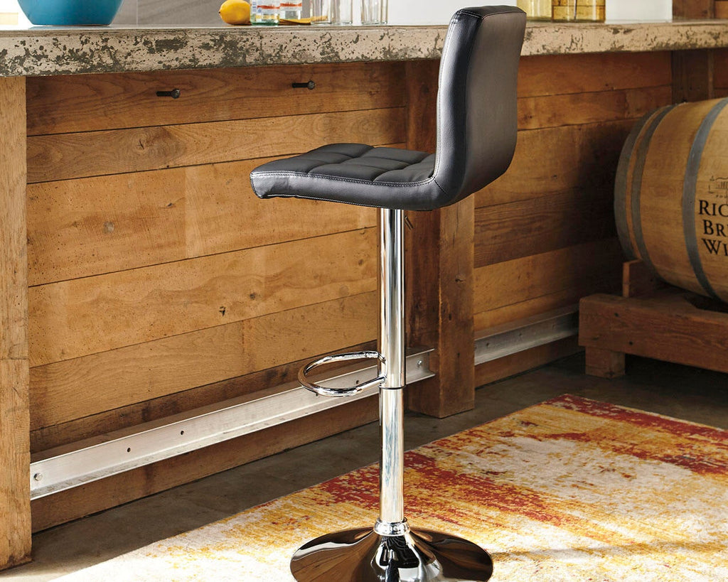 Bellatier Adjustable Height Bar Stool (White)