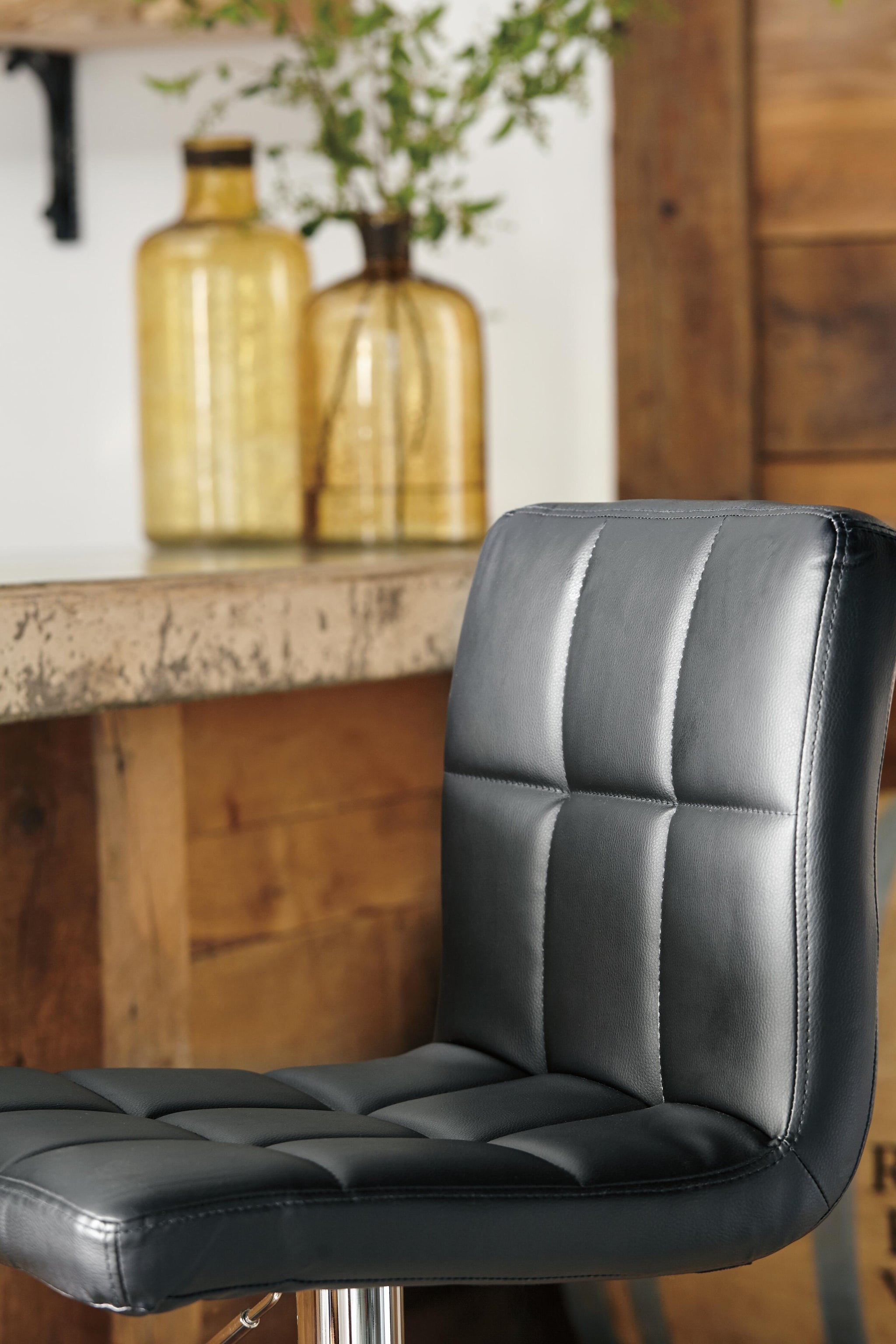 Bellatier Adjustable Height Bar Stool (White)