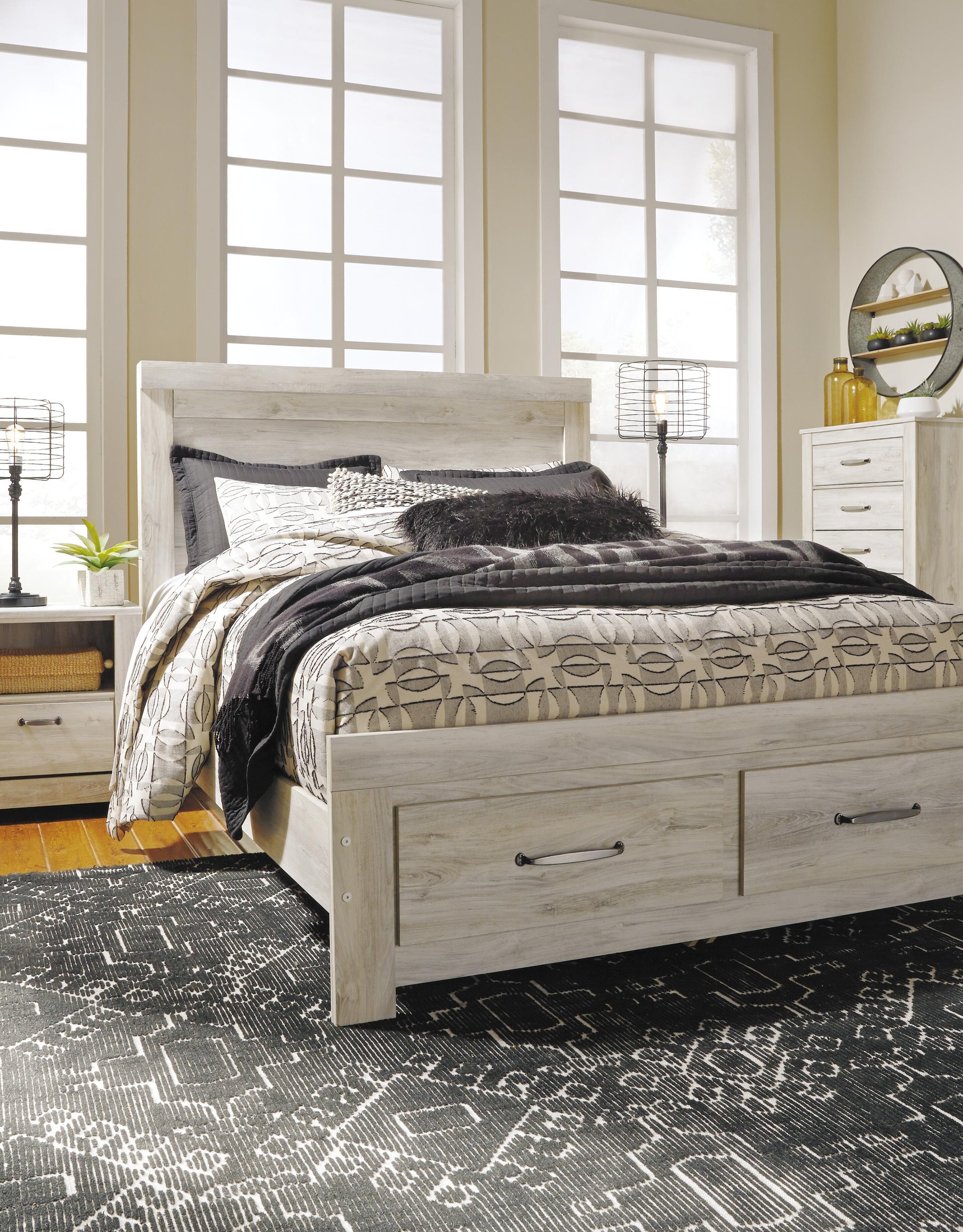 Bellaby Platform Bed with 2 Storage Drawers