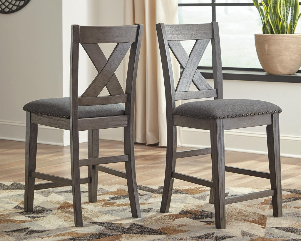Caitbrook Counter Height Upholstered Bar Stool (Set of 2)