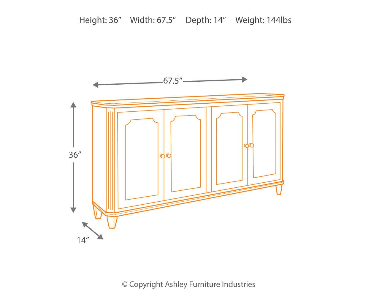 Mirimyn Accent Cabinet (Blue)
