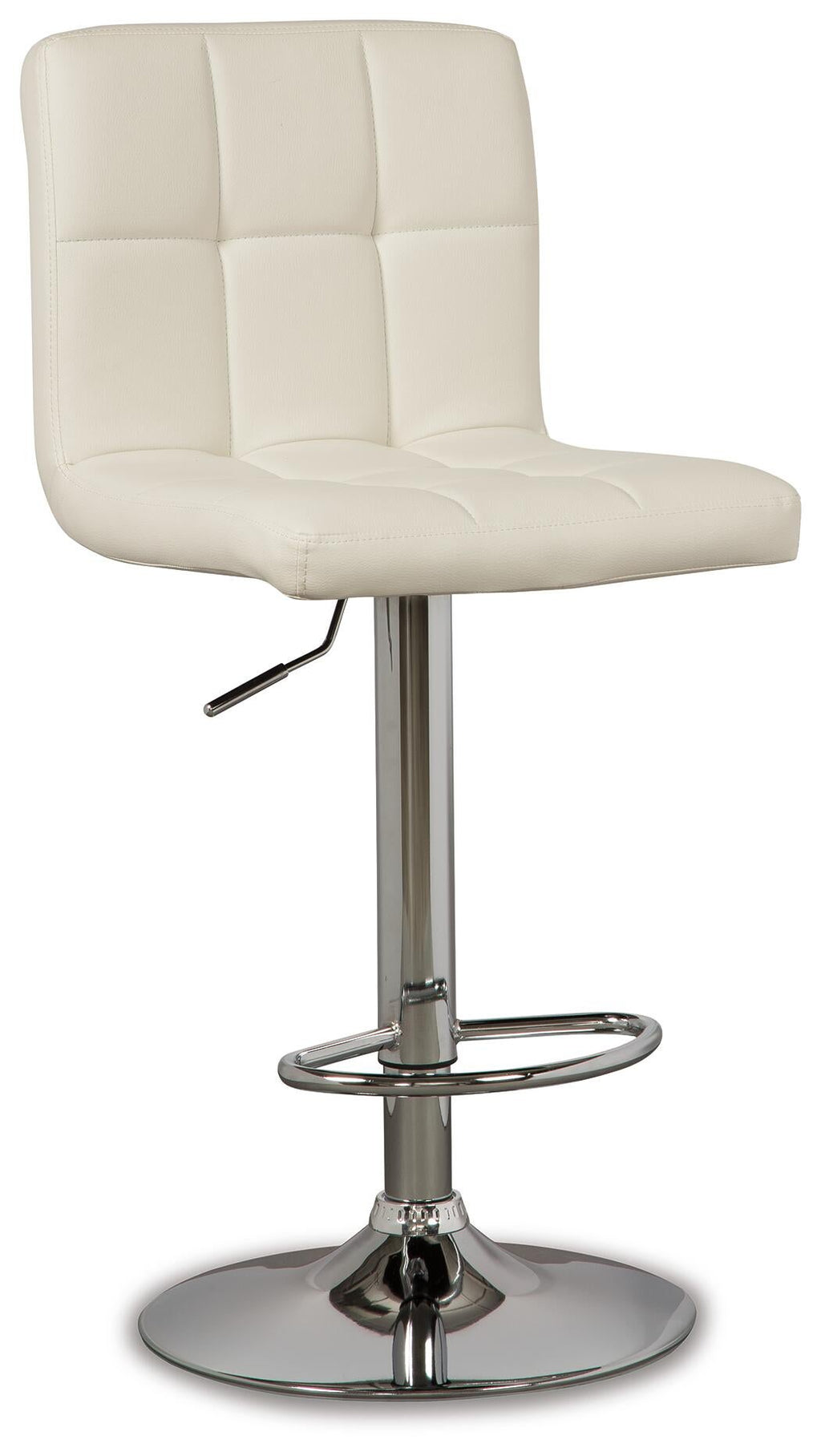 Bellatier Adjustable Height Bar Stool (White)