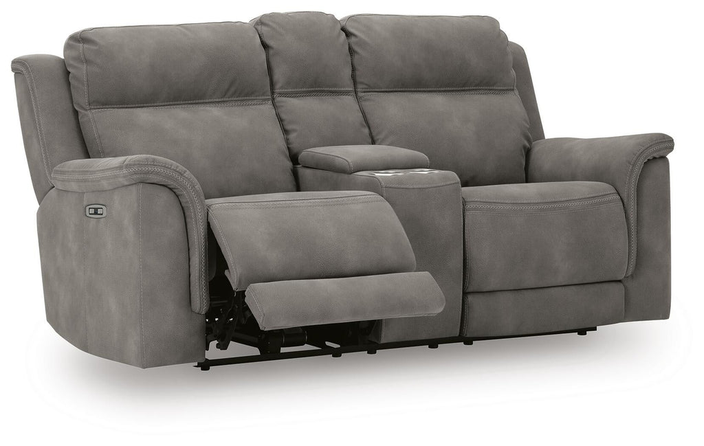 Next-Gen Durapella Power Reclining Loveseat with Console