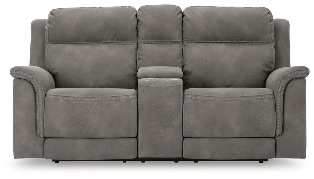 Next-Gen Durapella Power Reclining Loveseat with Console