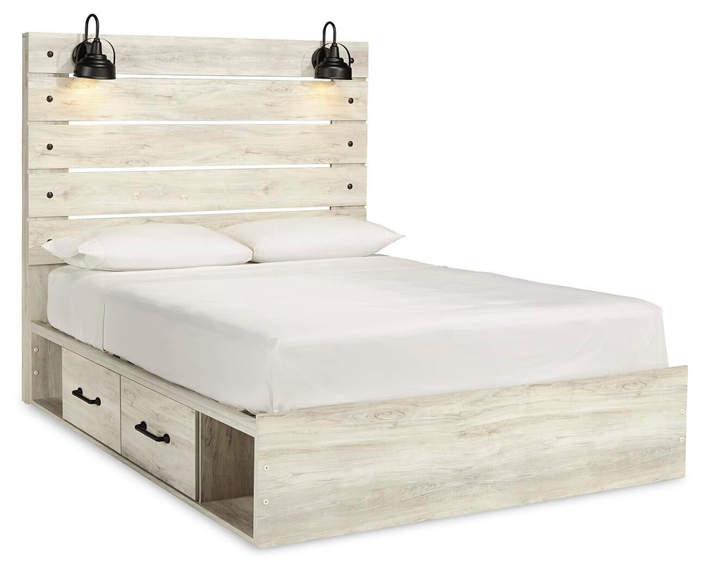 Cambeck Panel Bed with 4 Storage Drawers