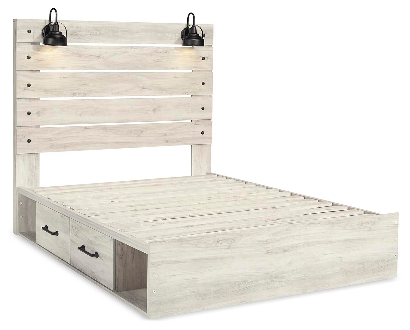Cambeck Panel Bed with 2 Storage Drawers