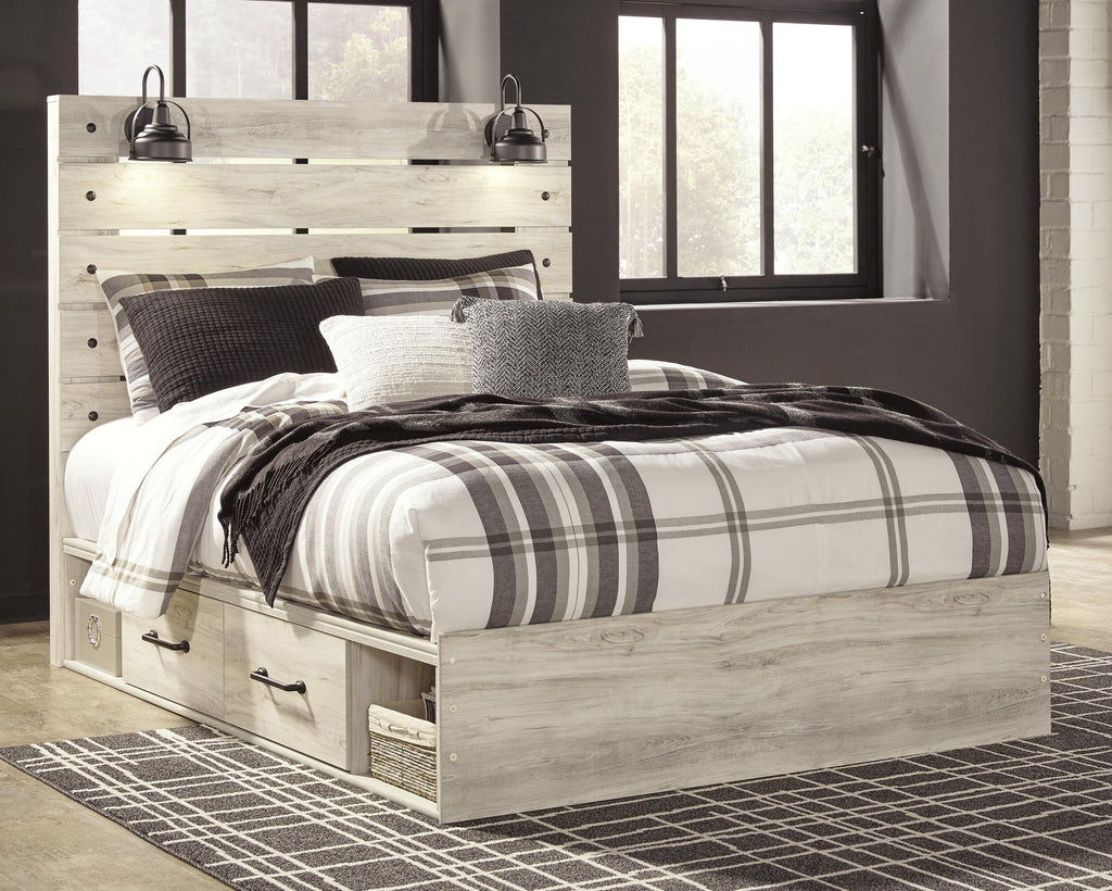 Cambeck Panel Bed with 4 Storage Drawers