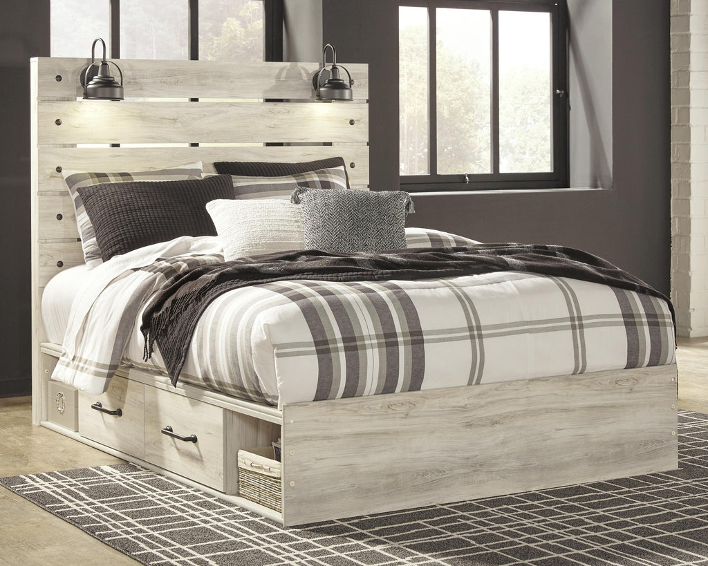 Cambeck Panel Bed with 2 Storage Drawers