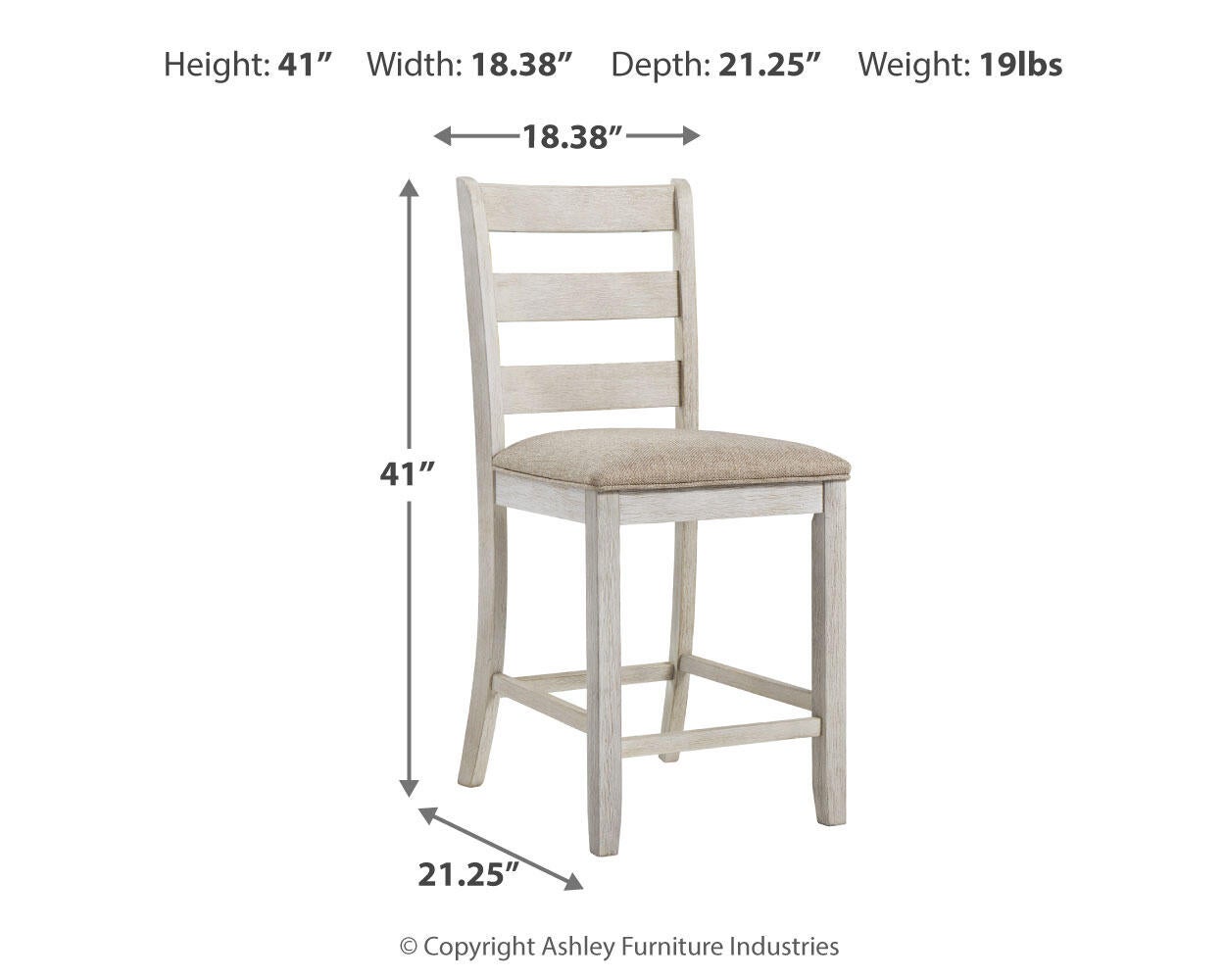 Skempton Counter Height Bar Stool (Two-Tone)