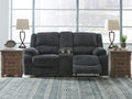 Draycoll Reclining Loveseat with Console