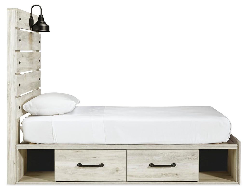 Cambeck Panel Bed with 2 Storage Drawers