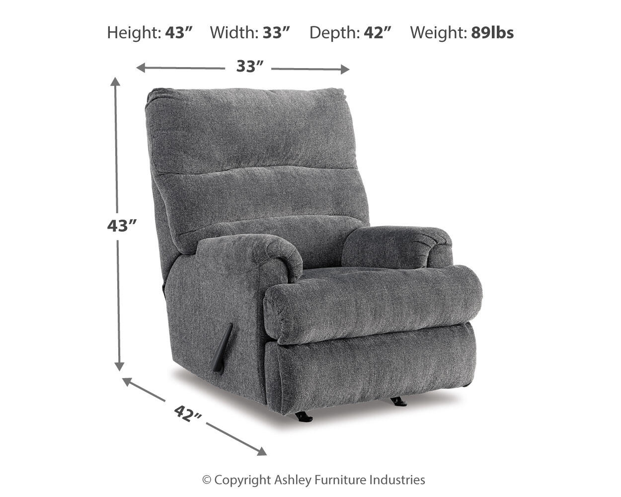 Man Fort Recliner (Black/Gray)