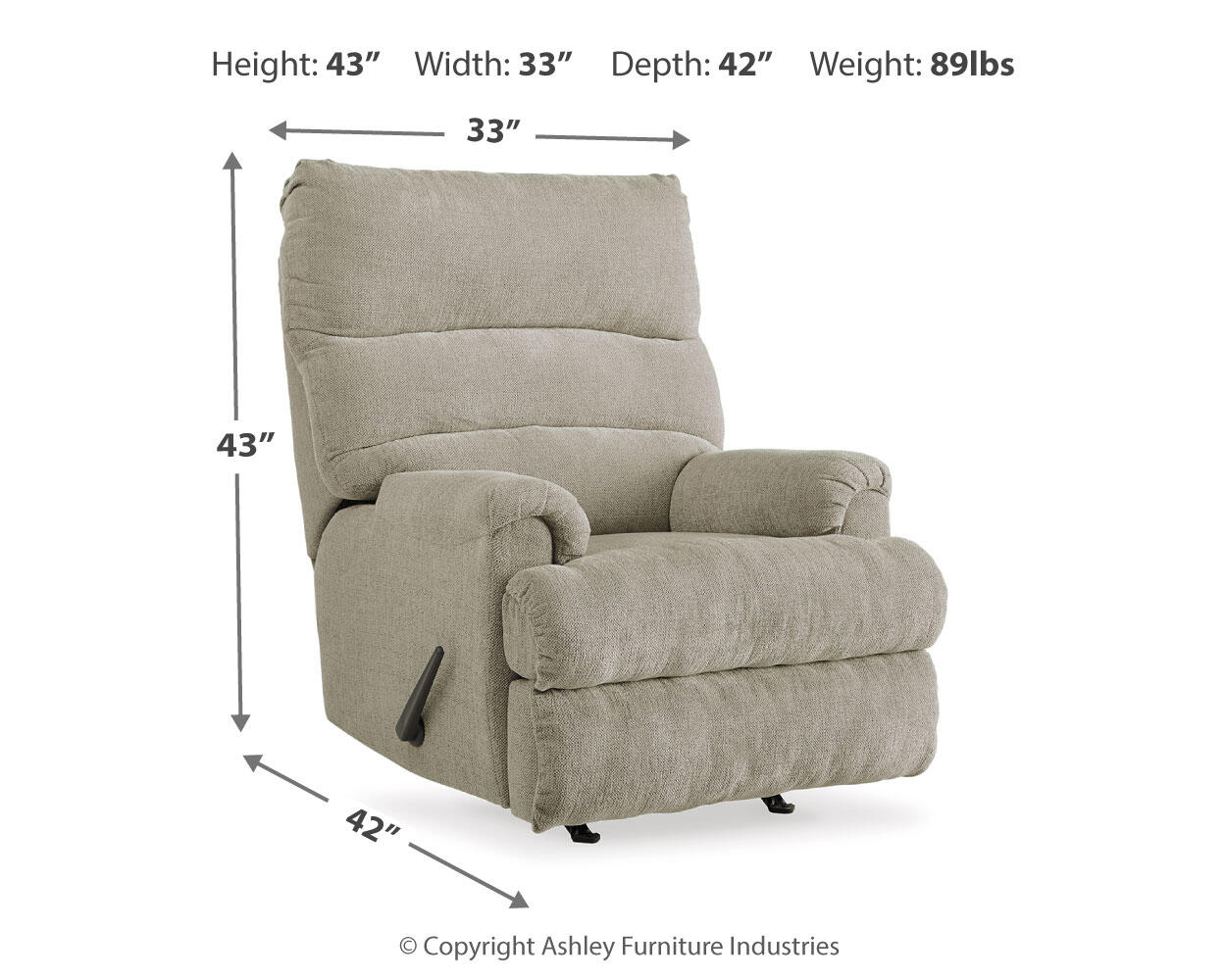 Man Fort Recliner (Black/Gray)