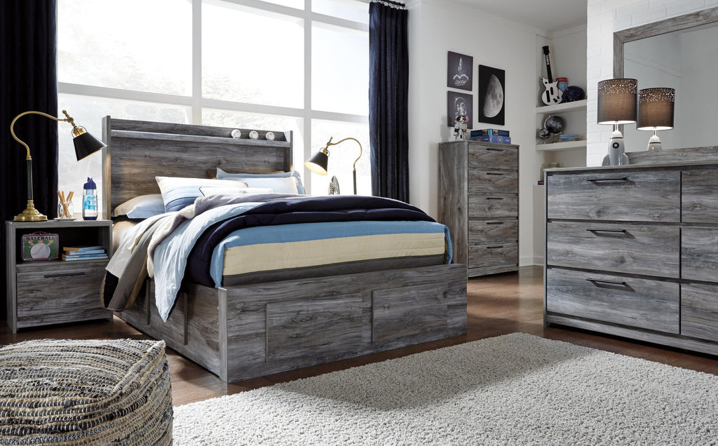 Baystorm Panel Bed with 6 Storage Drawers