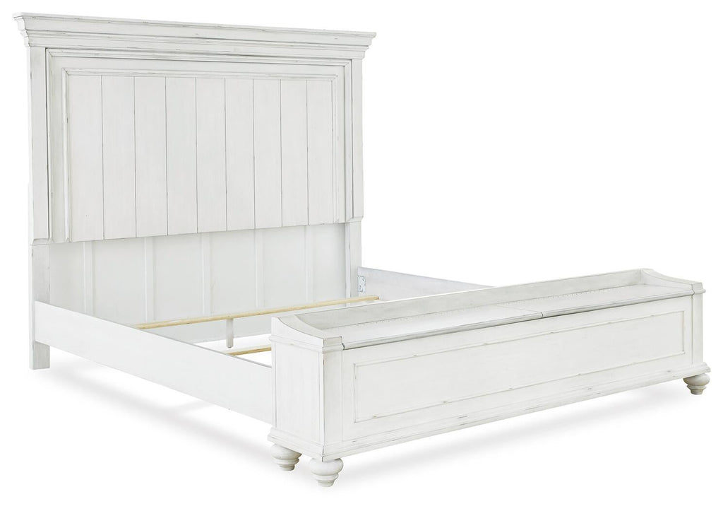 Kanwyn Panel Bed with Storage Bench