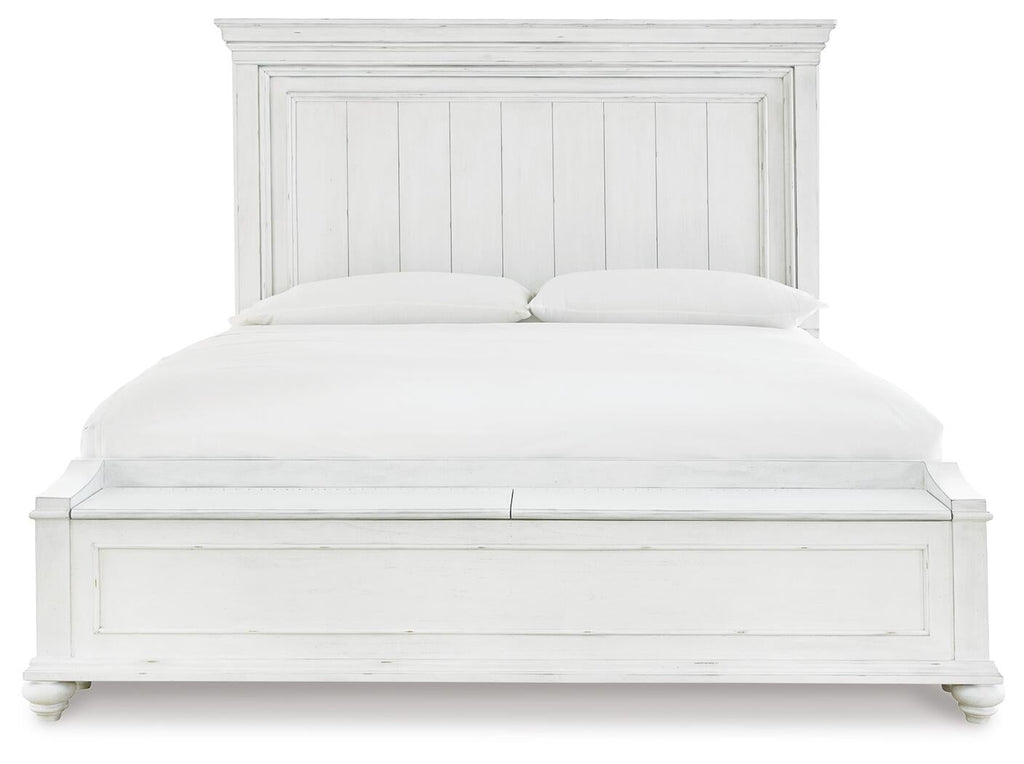 Kanwyn Panel Bed with Storage Bench
