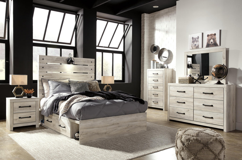Cambeck Panel Bed with 4 Storage Drawers