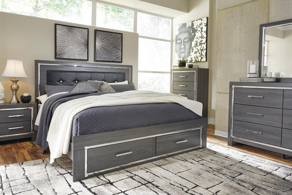 Lodanna Panel Bed with 2 Storage Drawers