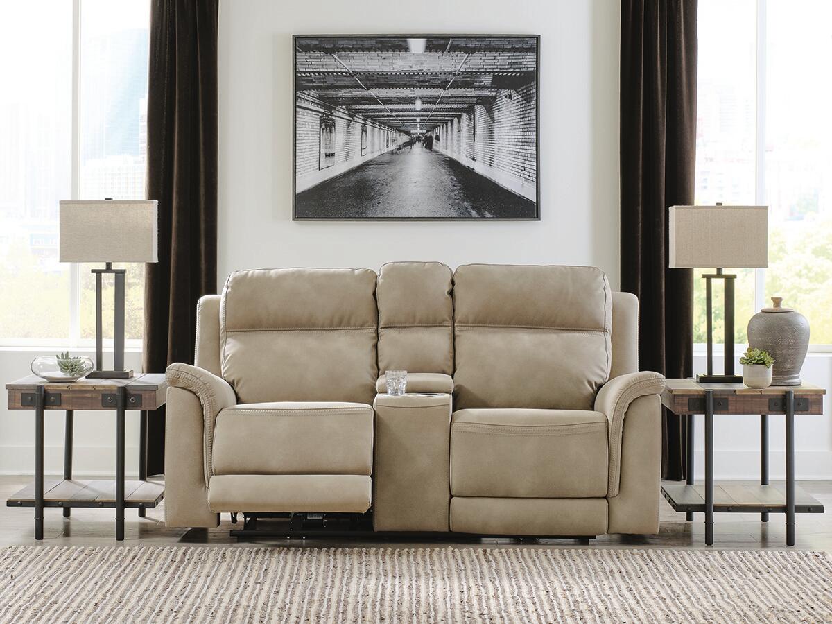 Next-Gen Durapella Power Reclining Loveseat with Console