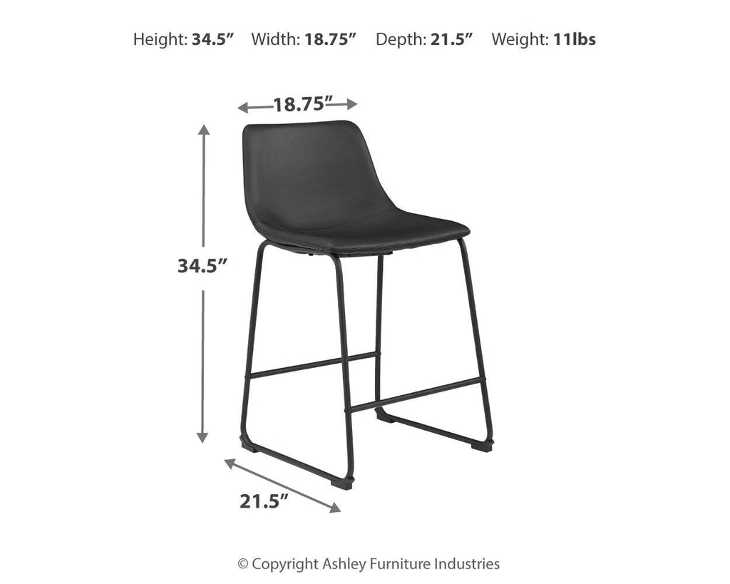 Centiar Pub Height Bar Stool (Black/Gray)