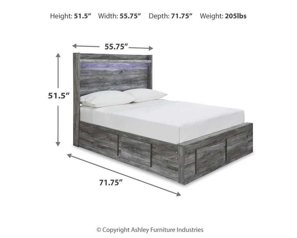 Baystorm Panel Bed with 4 Storage Drawers