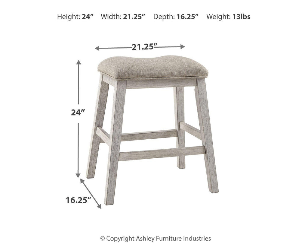 Skempton Counter Height Bar Stool (White)