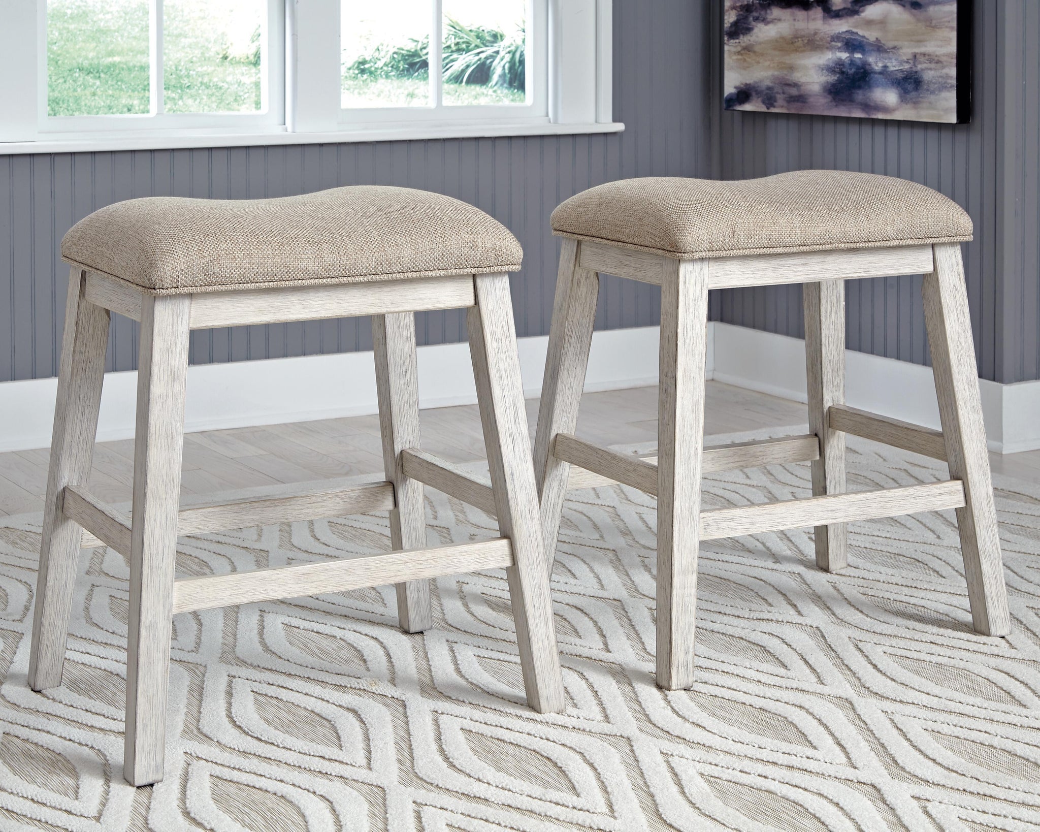 Skempton Counter Height Bar Stool (White)