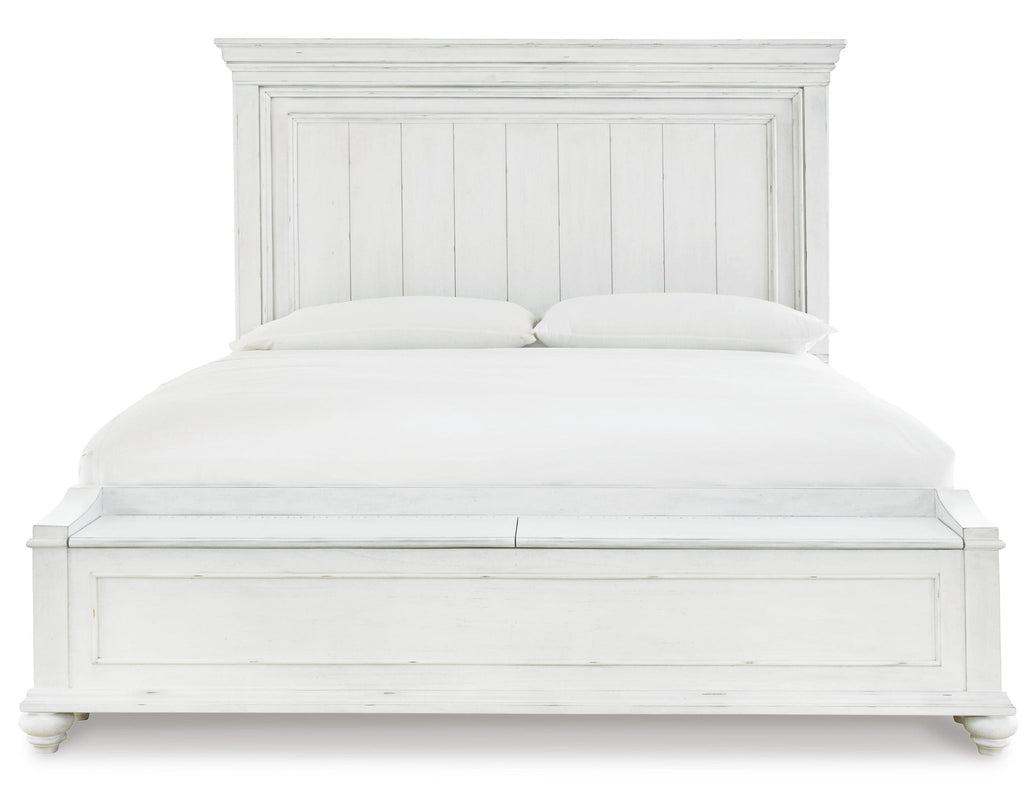 Kanwyn Panel Bed with Storage Bench