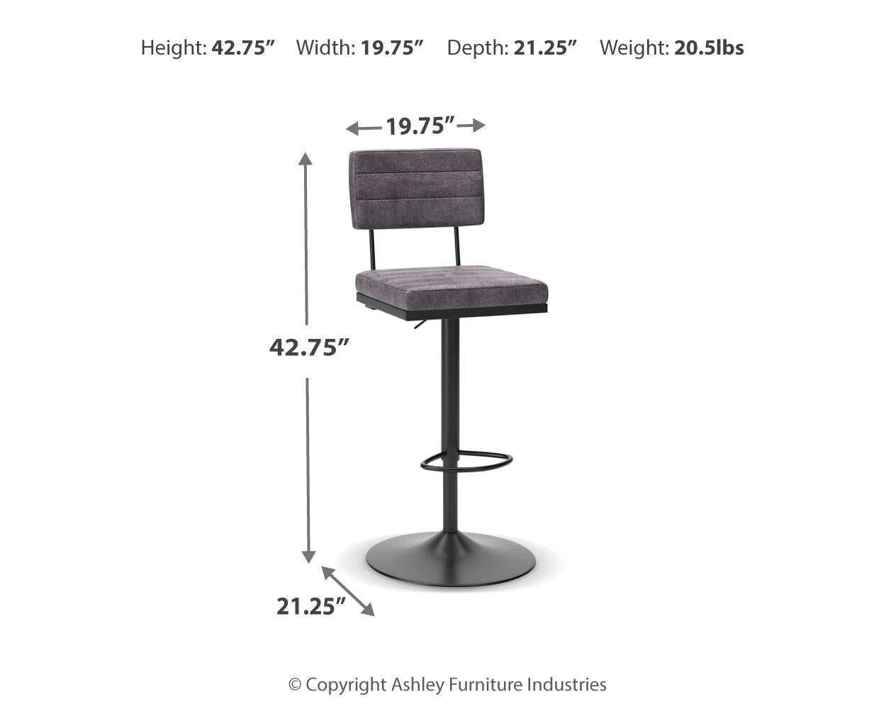 Strumford Bar Height Bar Stool